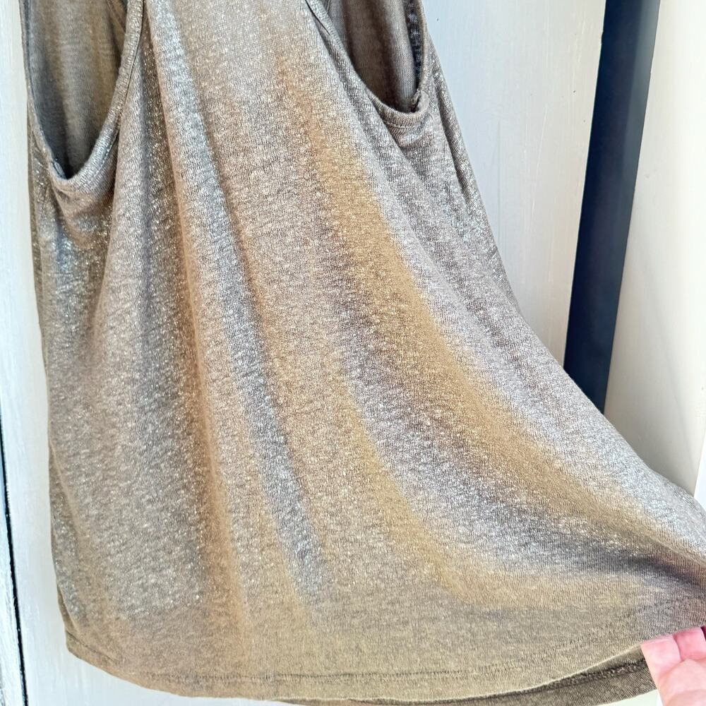 7 For All Mankind Metallic Linen Racerback Tank - Picture 8 of 12